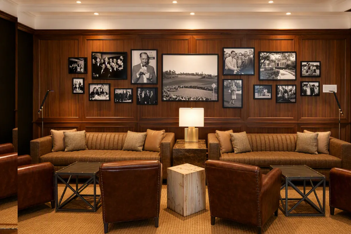 Architectural paneling in a Los Angeles club interior